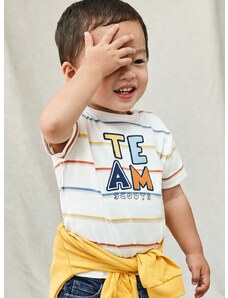 Pamučna majica kratkih rukava za bebe Mayoral boja: narančasta, s uzorkom