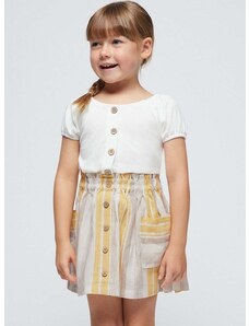 Dječja suknja Mayoral boja: žuta, mini, širi se prema dolje