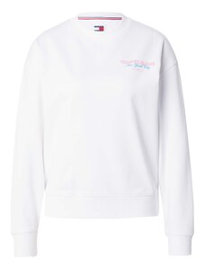 Tommy Jeans Sweater majica 'ESSENTIAL' tirkiz / roza / bijela