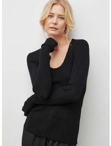 Vuneni pulover By Malene Birger za žene, boja: crna, lagani