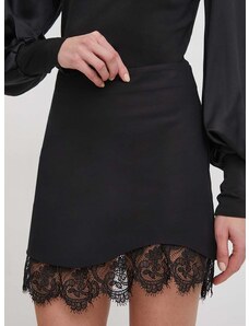Suknja Sisley boja: crna, mini, ravna