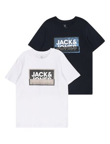 Jack & Jones Junior Majica 'LOGAN' noćno plava / svijetlosmeđa / crna / bijela