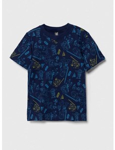 Dječja pamučna majica kratkih rukava adidas x Star Wars boja: tamno plava, s uzorkom