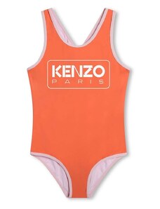 Dječji jednodijelni kupaći kostim Kenzo Kids boja: crvena