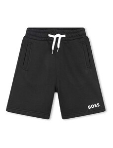 Dječje kratke hlače BOSS boja: crna, podesivi struk