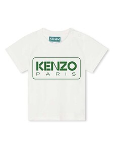 Dječja pamučna majica kratkih rukava Kenzo Kids boja: bijela, s tiskom