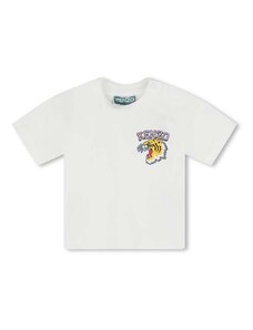 Dječja pamučna majica kratkih rukava Kenzo Kids boja: bijela