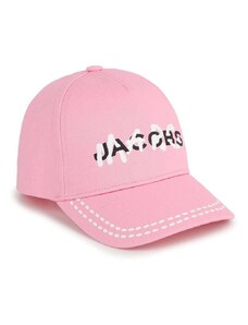 Pamučna kapa sa šiltom za bebe Marc Jacobs boja: ružičasta, s tiskom