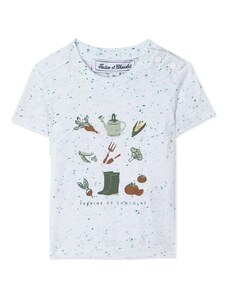 Majica kratkih rukava za bebe Tartine et Chocolat boja: bijela, s tiskom