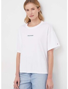 Majica kratkih rukava Tommy Hilfiger za žene, boja: bijela