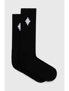 Čarape Marcelo Burlon Cross Sideway Short za muškarce, boja: crna, CMRA015C99KNI0031001