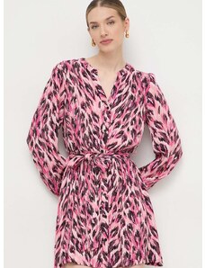 Haljina Silvian Heach boja: ružičasta, mini, širi se prema dolje