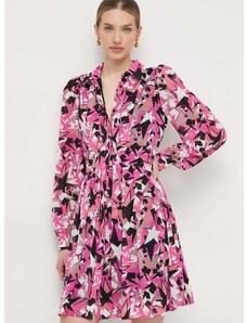 Haljina Silvian Heach boja: ružičasta, mini, širi se prema dolje