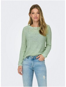 Light green women's basic sweater ONLY Geena - Women