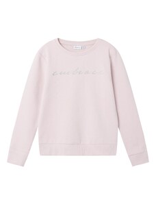 NAME IT Sweater majica 'THIT' roza / srebro