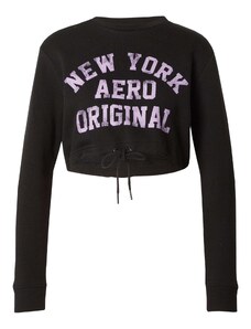 AÉROPOSTALE Sweater majica 'NEW YORK ORIGINAL' ljubičasta / crna