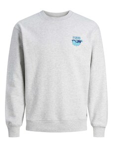 JACK & JONES Sweater majica 'MAKI' svijetloplava / siva melange