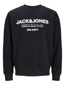 JACK & JONES Sweater majica 'GALE' crna / bijela