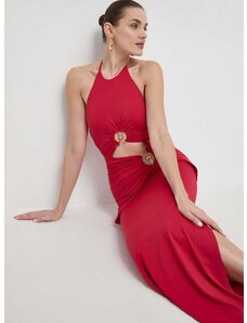 Haljina Bardot boja: crvena, maxi, uska