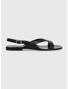 Kožne sandale Weekend Max Mara Monviso za žene, boja: crna, 2415521115600