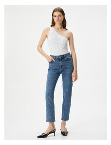 Koton Slim Fit Jeans Standard Waist Straight Leg Flexible Cotton Pocket - Eve Slim Jean