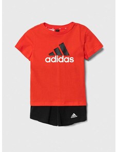 Pamučni komplet za bebe adidas boja: narančasta