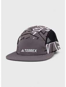 Kapa sa šiltom adidas TERREX boja: siva, s uzorkom
