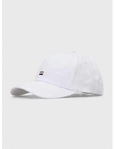 Pamučna kapa sa šiltom BOSS boja: bijela, bez uzorka