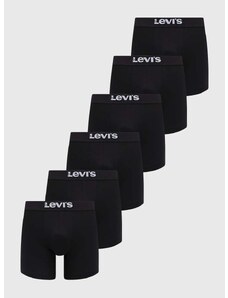 Bokserice Levi's 6-pack za muškarce, boja: crna