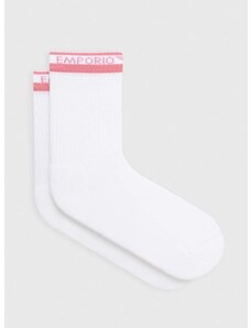 Čarape Emporio Armani Underwear 2-pack za žene, boja: bijela