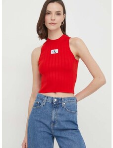 Top Calvin Klein Jeans za žene, boja: crvena