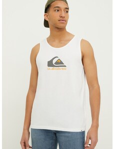 Pamučna majica Quiksilver za muškarce, boja: bijela