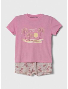 Dječja pidžama Abercrombie & Fitch boja: bež, s uzorkom