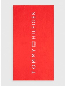 Pamučni ručnik Tommy Hilfiger boja: crvena
