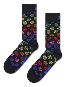 Čarape Happy Socks Swirl Sock boja: crna