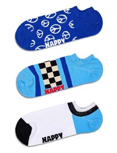 Čarape Happy Socks Blue Peace No Show Socks 3-pack