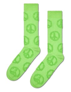 Čarape Happy Socks Terry Peace Sign Sock boja: zelena