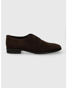 Cipele od brušene kože BOSS Colby za muškarce, boja: smeđa, 50516599