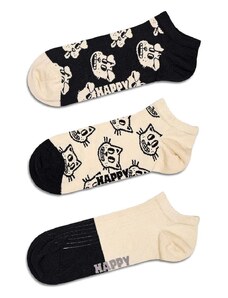 Čarape Happy Socks Pets Low Socks 3-pack boja: bež