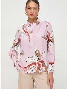 Pamučna bluza Marella boja: ružičasta, s uzorkom