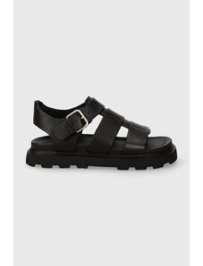 Kožne sandale UGG Capitelle Strap za žene, boja: crna, 1152674