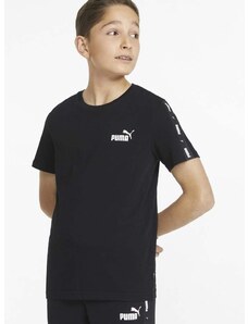 Dječja pamučna majica kratkih rukava Puma Ess Tape Tee B boja: crna, s tiskom