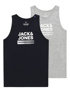 Jack & Jones Junior Majica mornarsko plava / siva melange / bijela