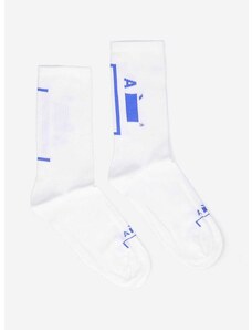 Čarape A-COLD-WALL* Barcket Sock boja: bijela, ACWMSK027-WHITE