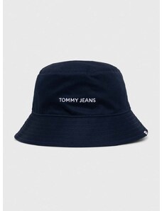 Pamučni šešir Tommy Jeans boja: tamno plava, pamučni