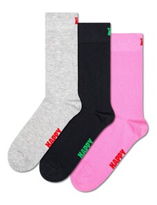 Happy Socks Čarape svijetlosiva / zelena / svijetloroza / crna