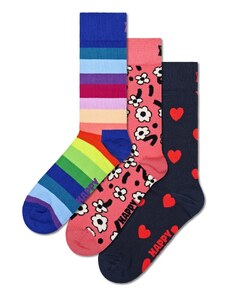 Happy Socks Čarape noćno plava / svijetloplava / losos / prljavo bijela