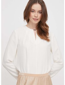 Bluza Calvin Klein za žene, boja: bež, bez uzorka