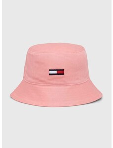 Pamučni šešir Tommy Jeans boja: ružičasta, pamučni