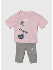 Komplet za bebe adidas boja: ružičasta